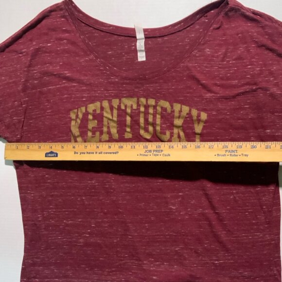 Bella Canvas Women Sz Large Maroon Gold UK Kentucky Wildcat Oversize Shirt (I) - Picture 5 of 5